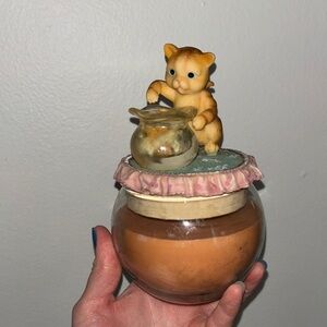Adorable Cat Figurine with candle